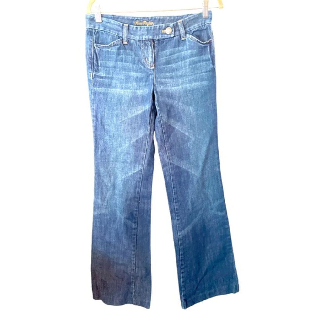 Ann Taylor Original Fit Lindsay Waist Wide Leg Jeans